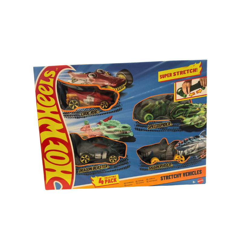 Hot Wheels Stretchy Cars - 4 Pack 🇬🇧