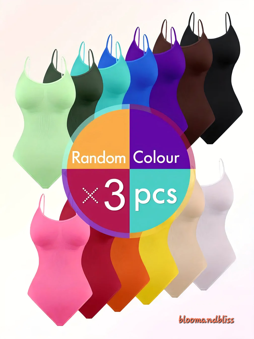 3 Pcs Set random colour women's seamless bodycon with waist clinching and butt lift 🇨🇳