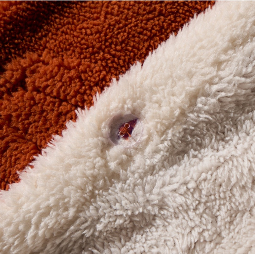 Tufted Pumpkin Teddy Duvet Cover Set - Burnt Orange 🇬🇧