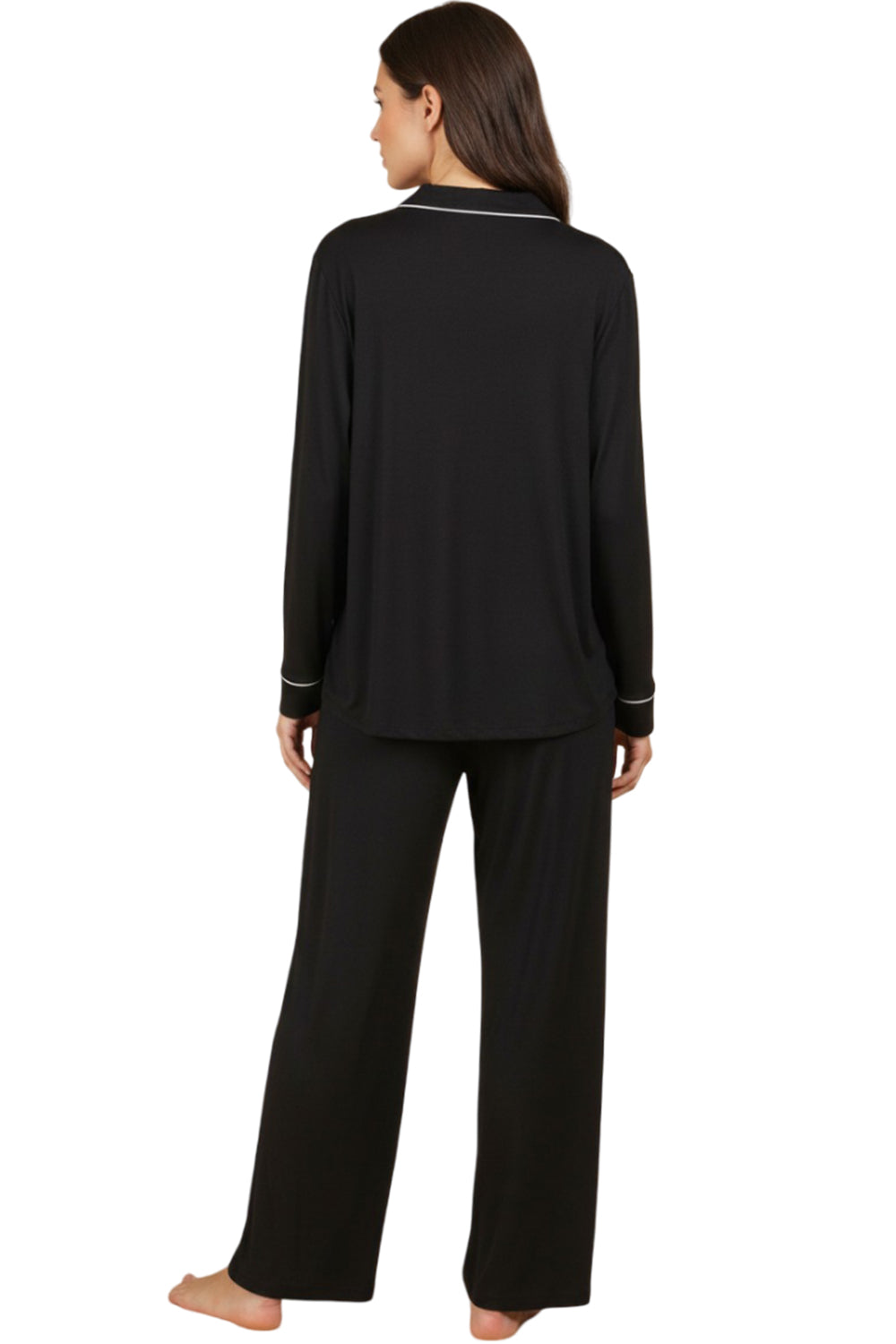 Women’s Long Sleeve Pyjama Set – Silk Satin Fabric Sleepwear 🇬🇧