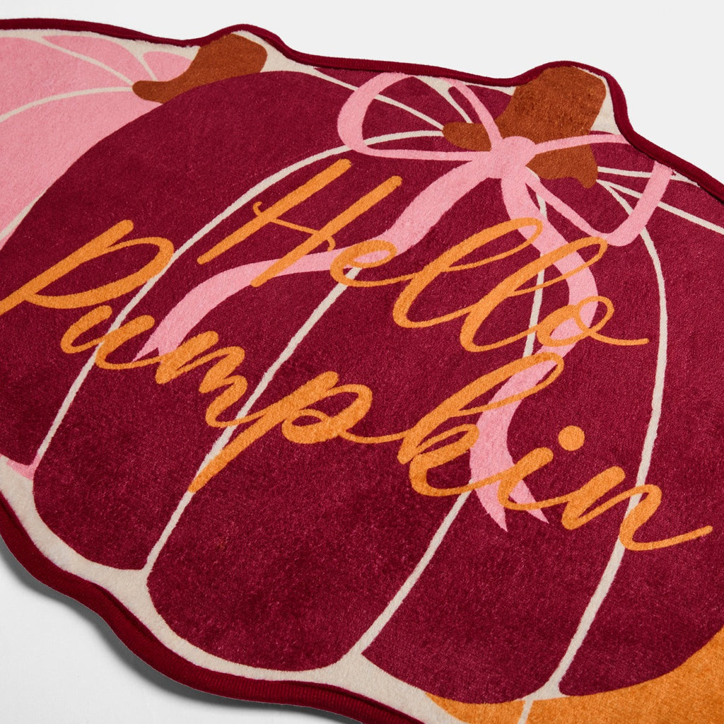 Hello Pumpkin Slogan Printed Bath Mat - Multi 🇬🇧