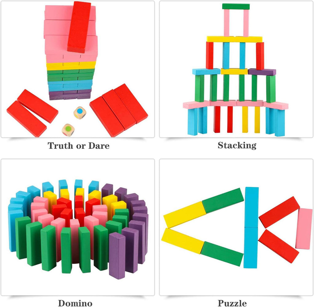Tumble Tower Building Colourful Jenga Blocks 🇬🇧