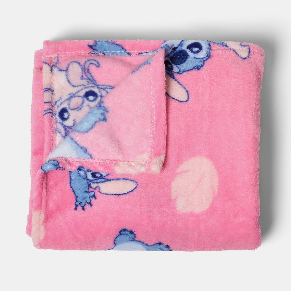 Stitch & Angel Printed Throw - Pink 🇬🇧