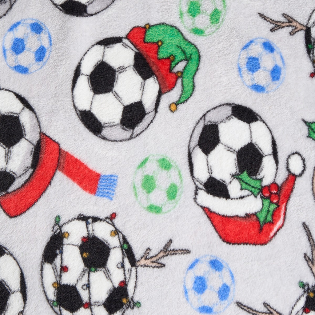 Christmas Football Throw - Grey 🇬🇧