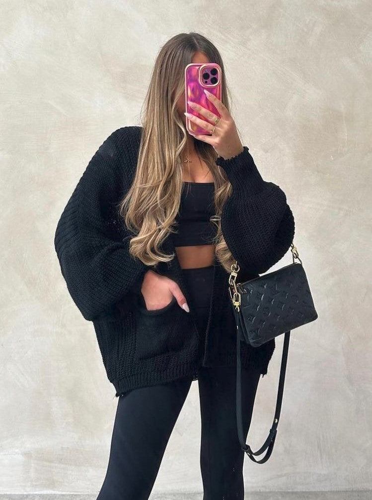 SHORT BALLOON SLEEVE CARDIGAN 🇬🇧