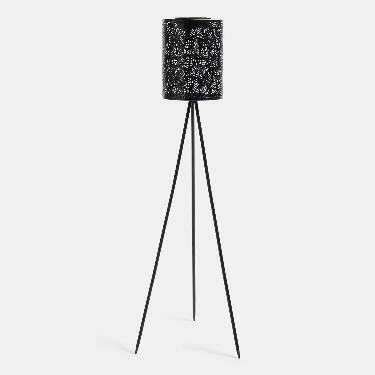 Solar Metal Floor Lamp - Black 🇬🇧