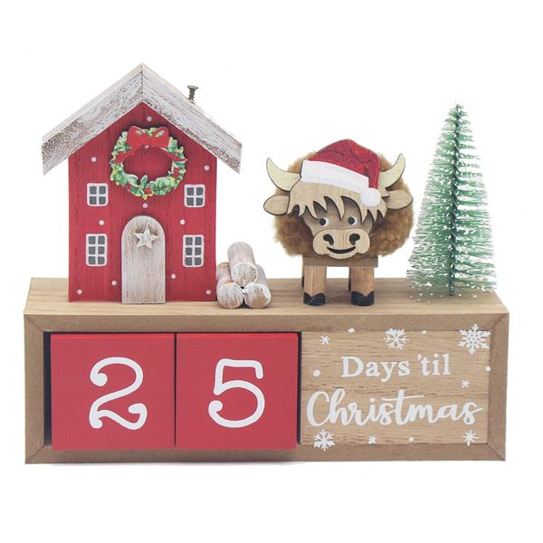Rustic Highland Cow Christmas Calendar 🇬🇧