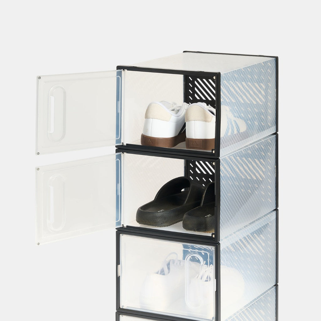 Stackable Shoe Boxes - Black/Clear 🇬🇧