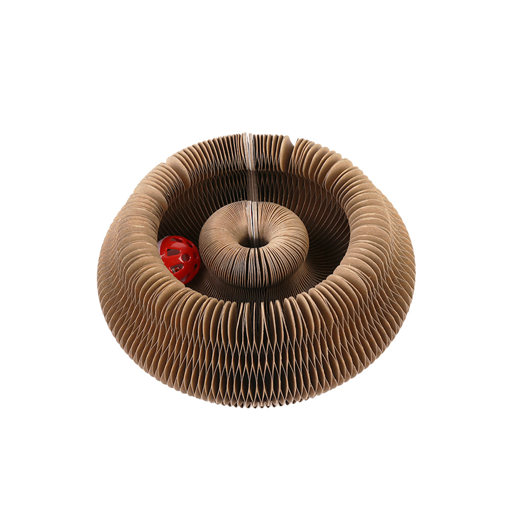 Organ Cat Scratching Board Foldable Accordion Cat Toy with Toy Bell for Cat Grinding Claw 🇬🇧