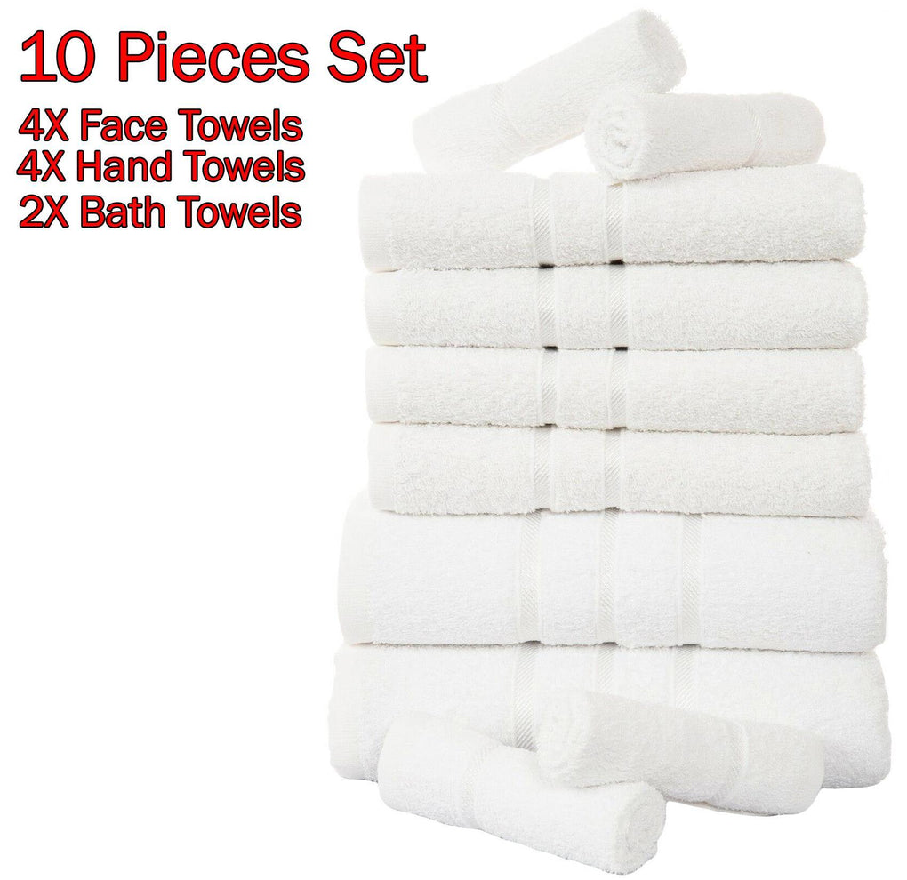 10 Piece Absorbent Cotton Towel Set 🇬🇧