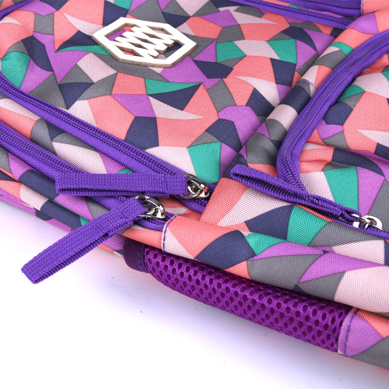 Geometric Pattern Backpack for kids - Purple 🇬🇧