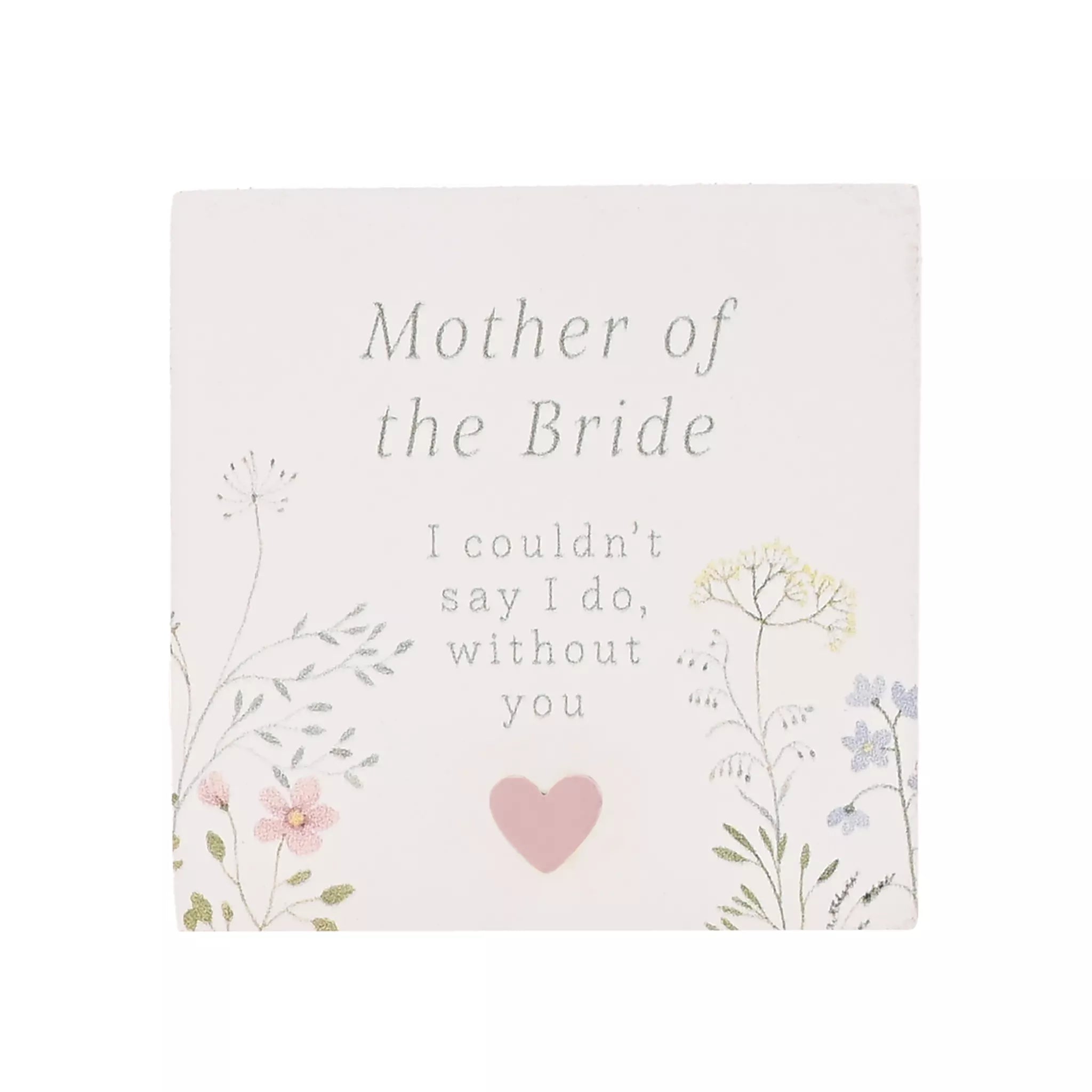 Love Story Plaque Mother Of The Bride 5x5cm 🇬🇧
