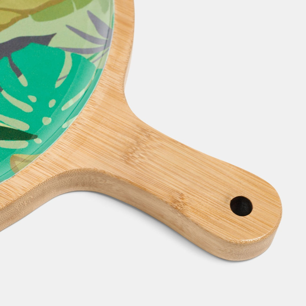 Palm Print Bamboo Picnic Serving Board - Green 🇬🇧