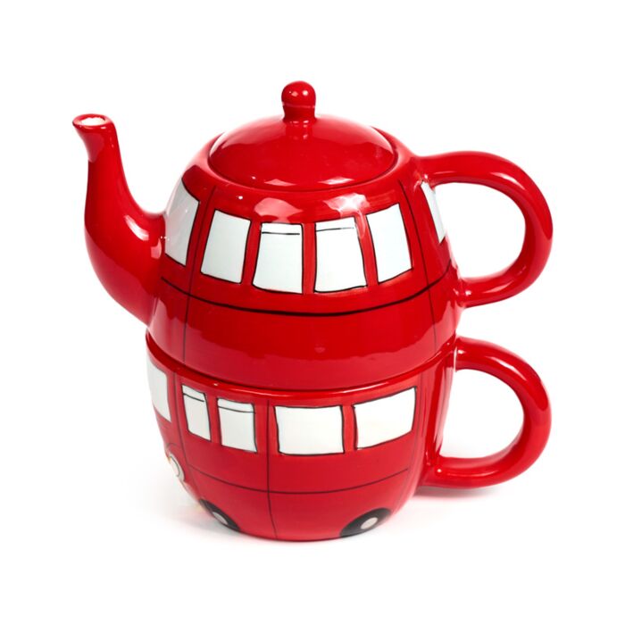 Routemaster Bus Ceramic Teapot & Cup Set for 1 🇬🇧