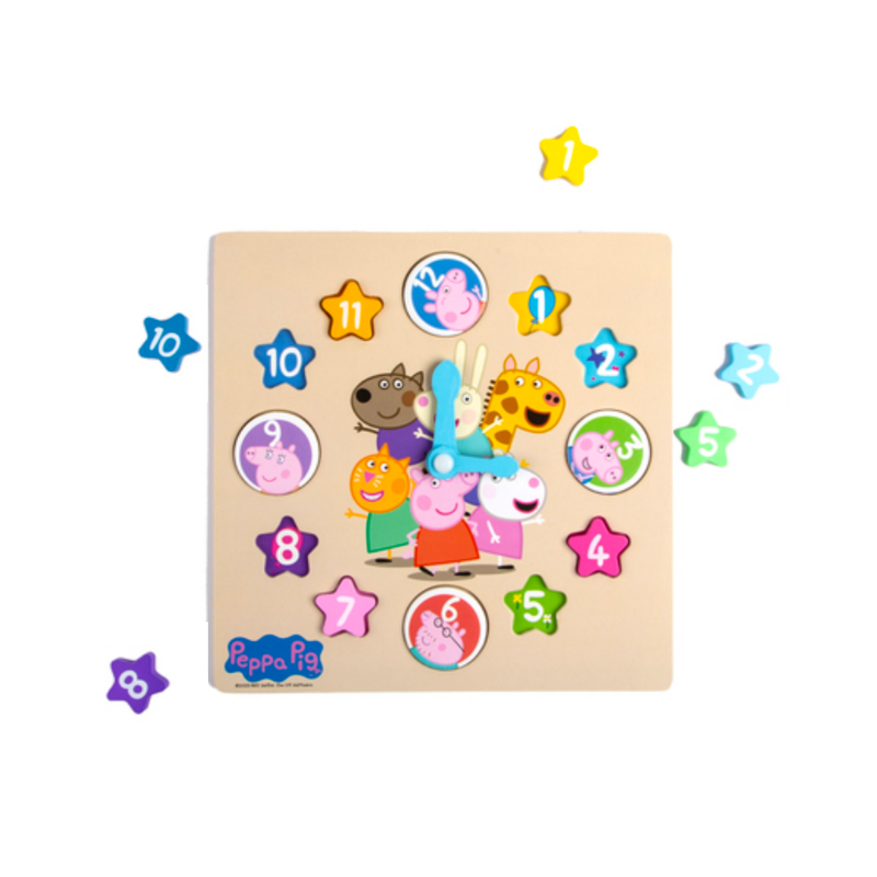 Peppa Pig Wooden Learn to Tell the Time Clock 🇬🇧