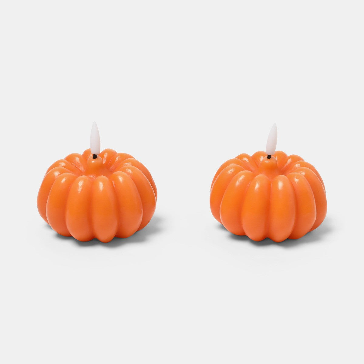 2 Pack Pumpkin LED Candles - Orange 🇬🇧
