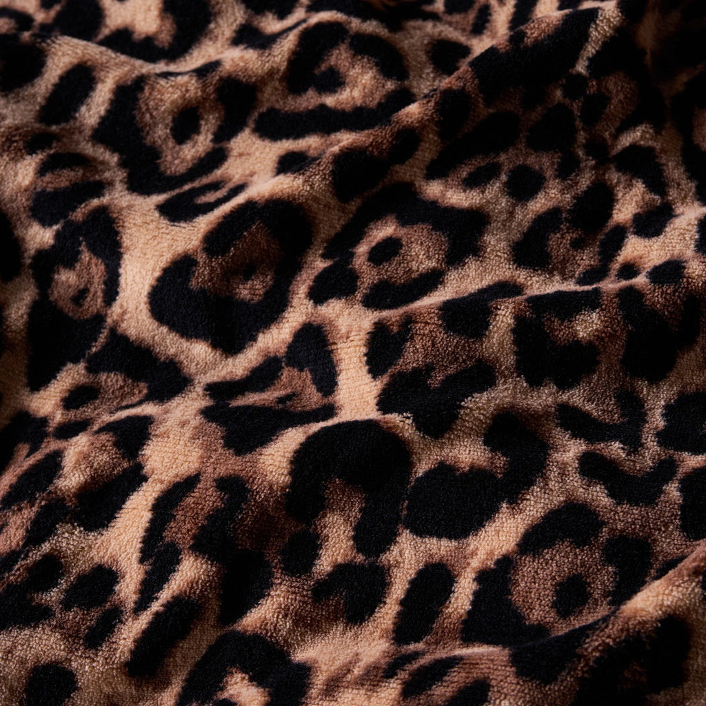 Leopard Fleece Duvet Cover Set - Natural 🇬🇧