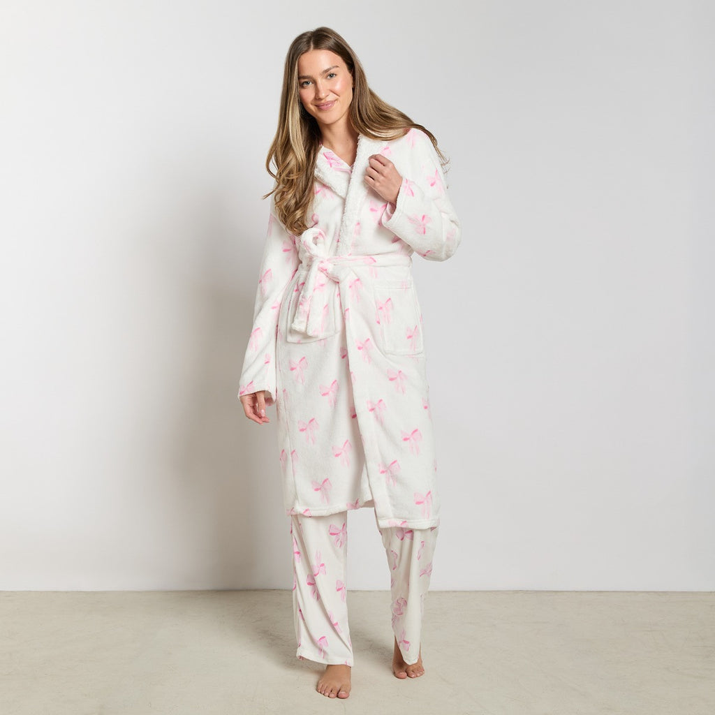 Bow Print Dressing Gown, Adults 🇬🇧