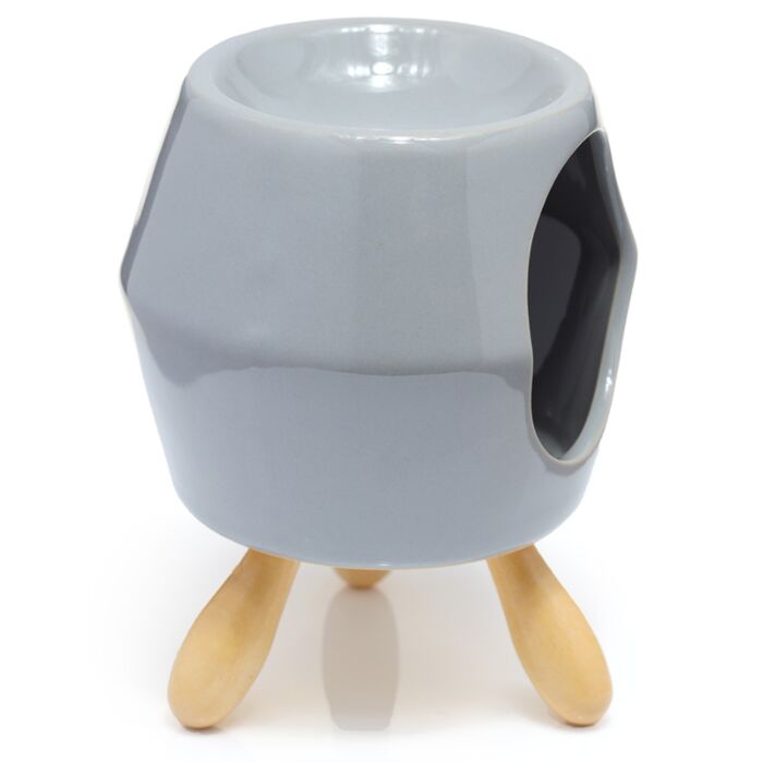 Eden Grey Abstract Ceramic Oil Burner with Feet 🇬🇧