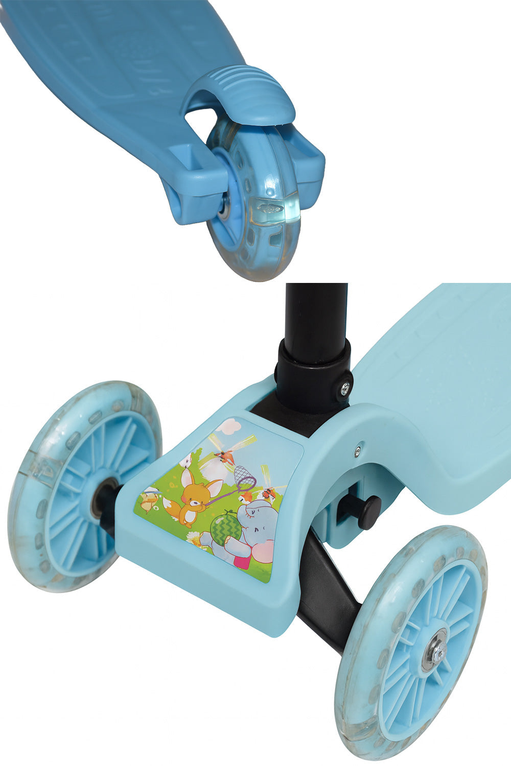 3-Wheel Kids Scooter with LED Light-Up Wheels – Adjustable Height & Foldable Design for Boys and Girls 🇬🇧