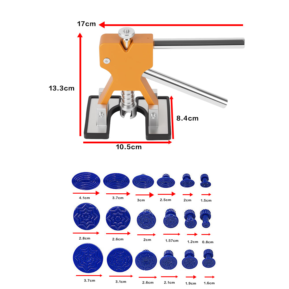 Car Dent Repair Kit Paintless Dent Puller Kit Dent Puller Lifter Kit Include 18 Puller Tabs 🇬🇧