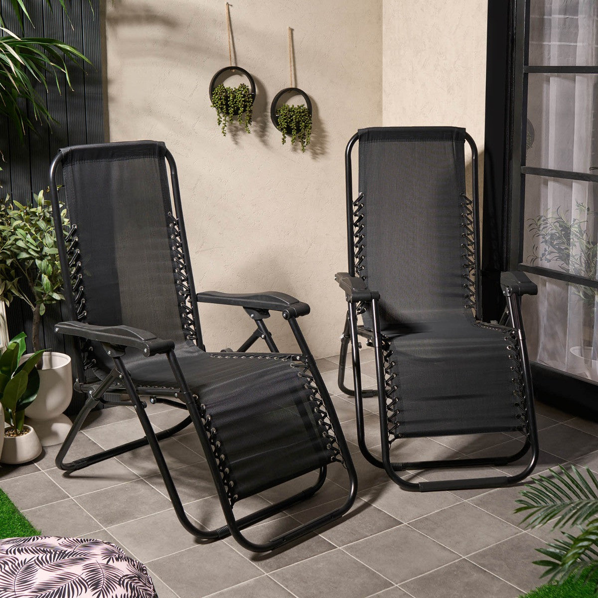 2 Pack Zero Gravity Sun Lounging Garden Chairs 🇬🇧