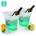 2Pack 5L LED Colour Changing Ice Bucket Wine Drinks Cooler Beverage Tubs for Champagne Beer Cocktails Ice Bucket BBQ Bar Wedding Backyard Party 🇬🇧
