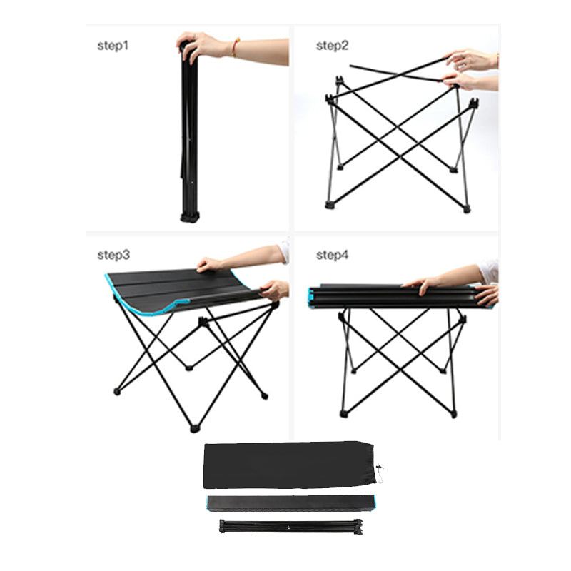 Folding Portable Camping Table Aluminum Collapsible Table Top Ultralight Compact for Outdoor 🇬🇧