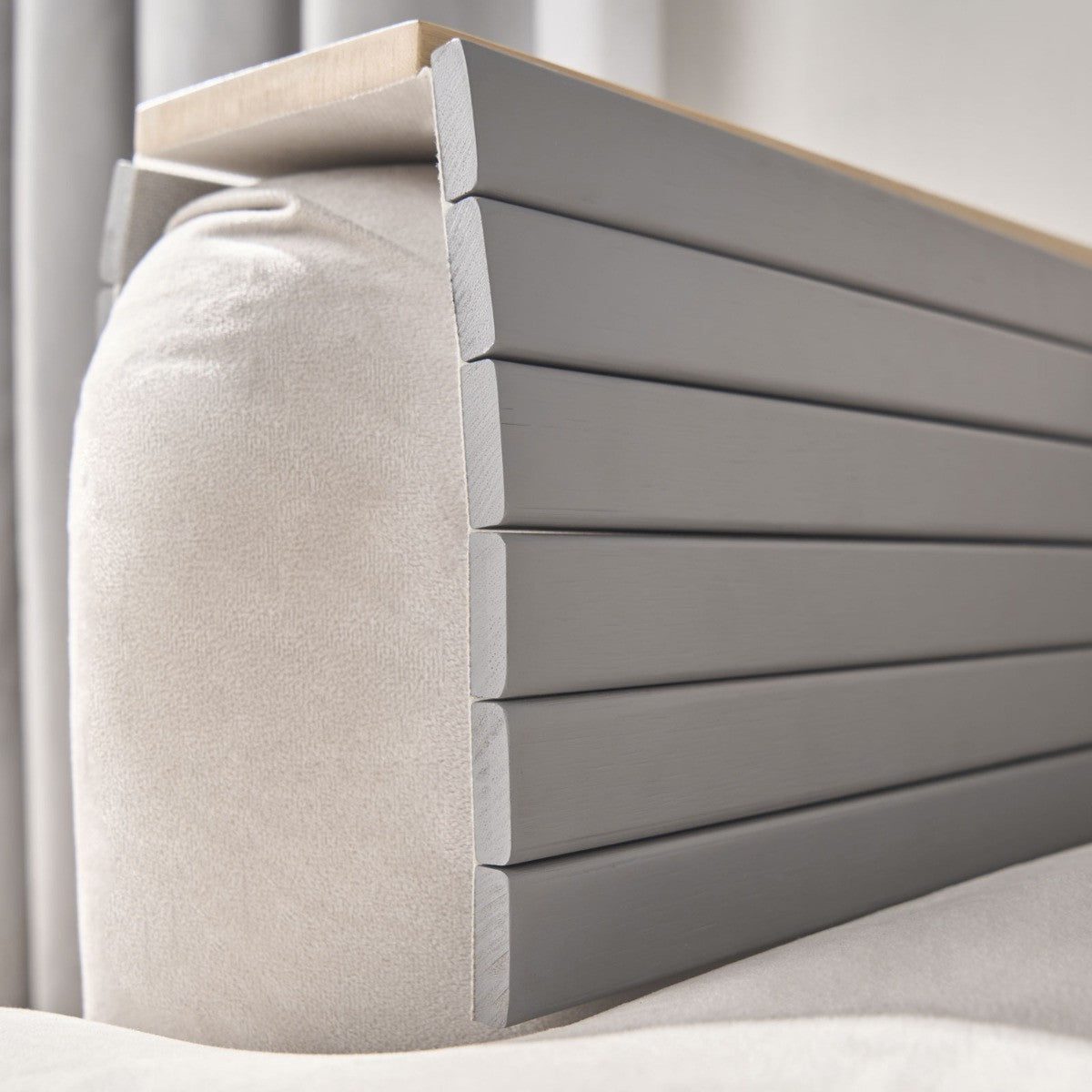 Wooden Sofa Arm Tray - Natural/Grey 🇬🇧