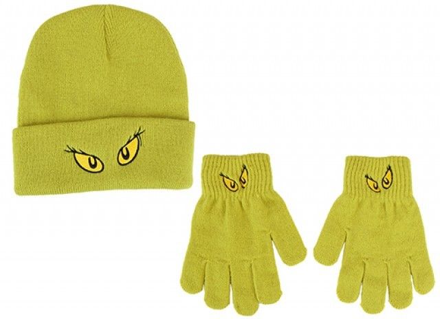 Green Grinch Hat and Gloves (kids) 🇬🇧