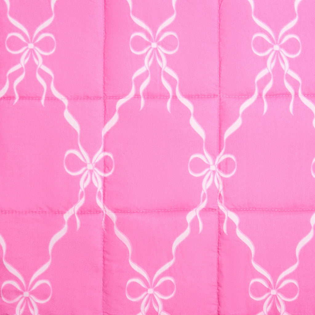 Bow Print Supersoft Weighted Blanket, Hot Pink - 8kg 🇬🇧