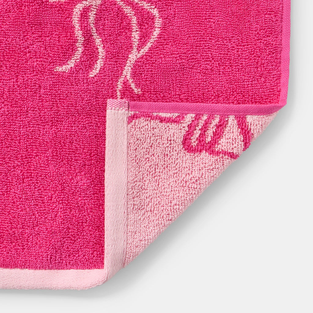 100% Cotton Bows Towel - Hot Pink 🇬🇧
