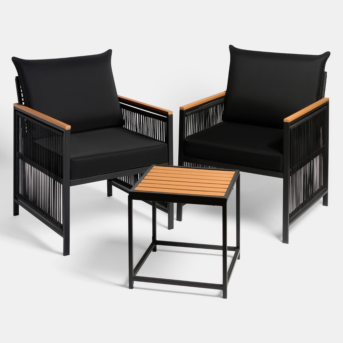 Dubai 2 Seater Luxe Bistro Set - Black 🇬🇧