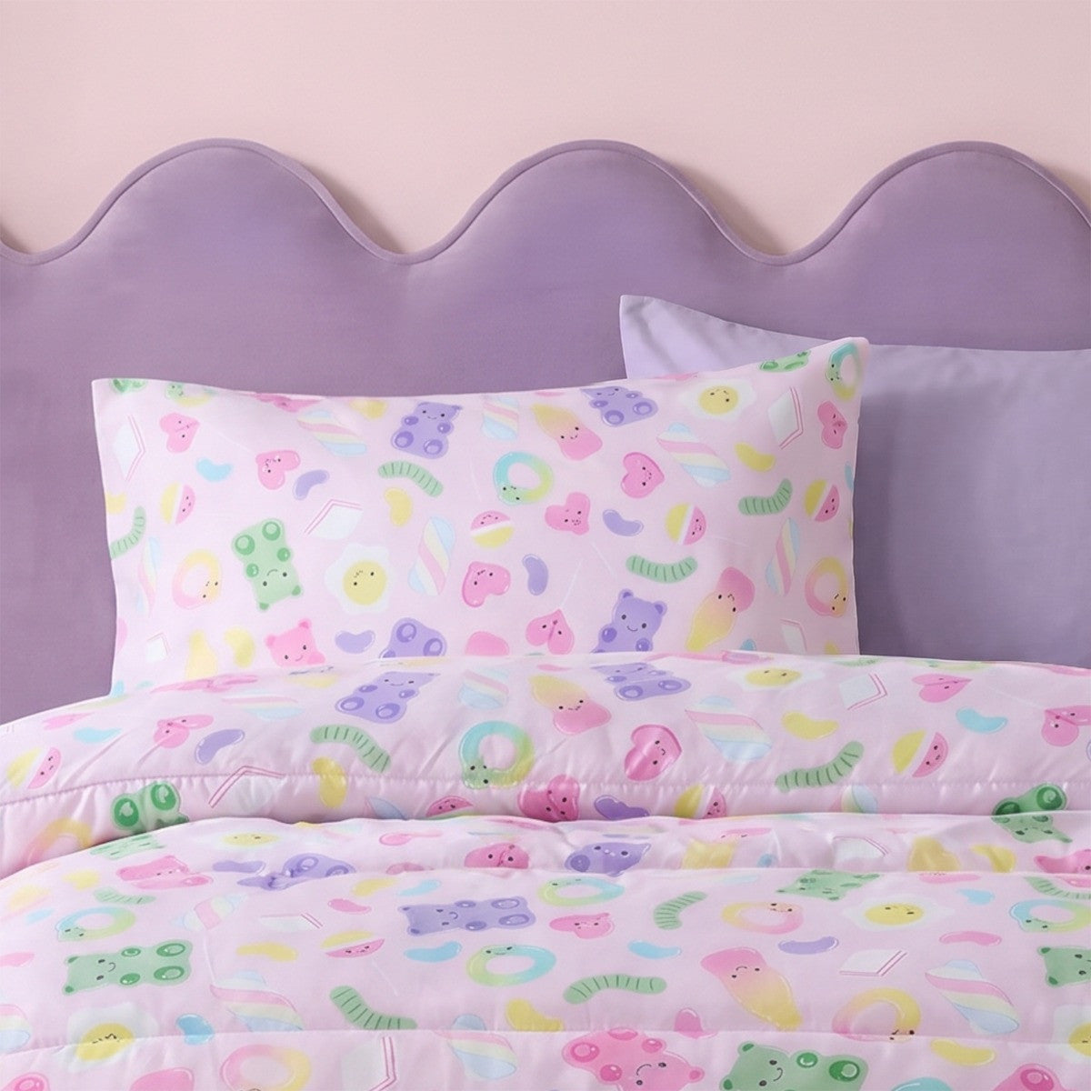Sweeties Print Coverless 10.5 Tog Duvet Set - Pink 🇬🇧