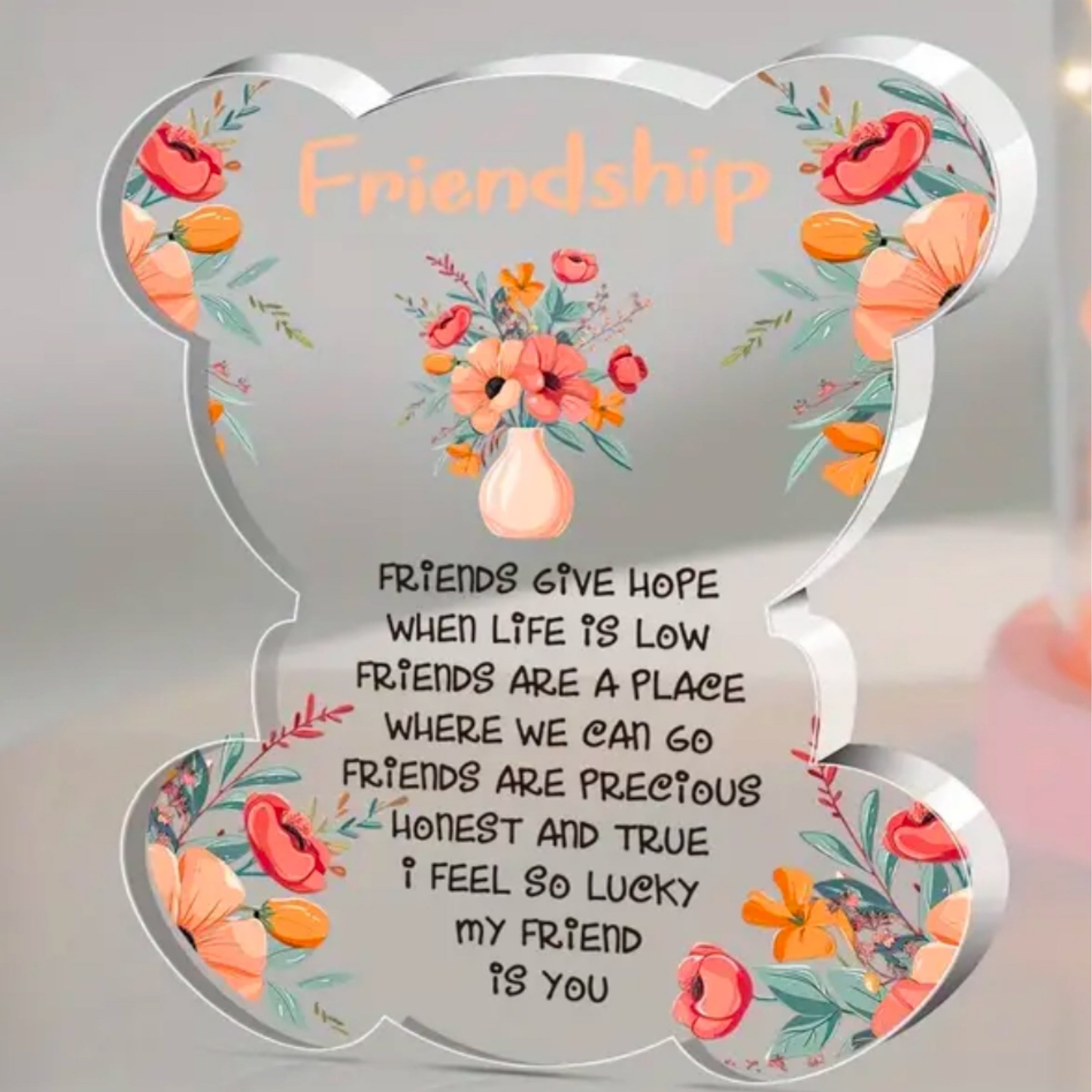 Friendship bear plaque 🇬🇧