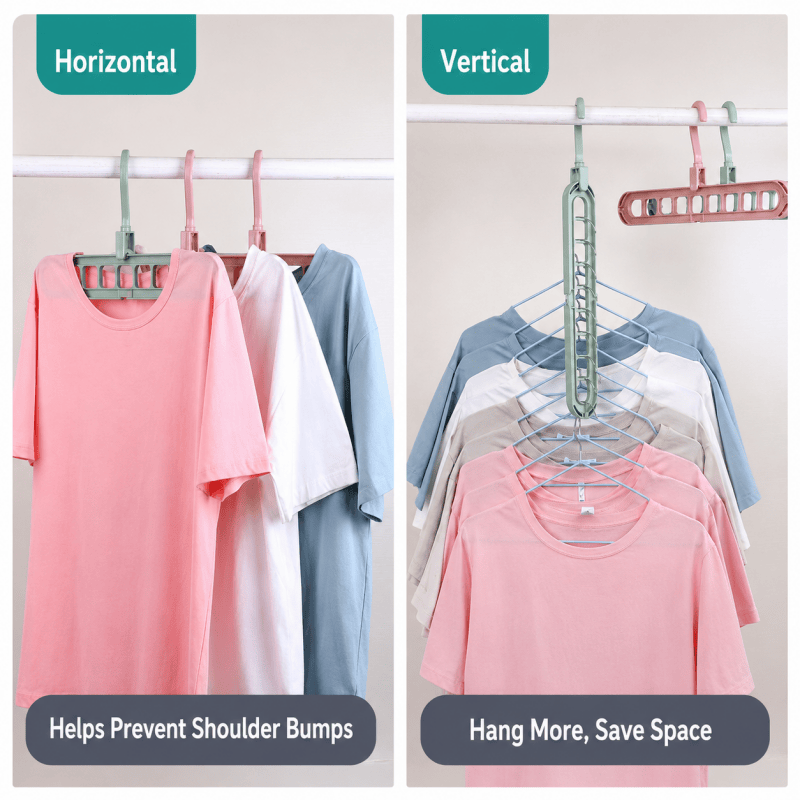 10Pack Clothes Hangers 9 Holes Wardrobe Organiser 360 Rotation Space Saving 🇬🇧