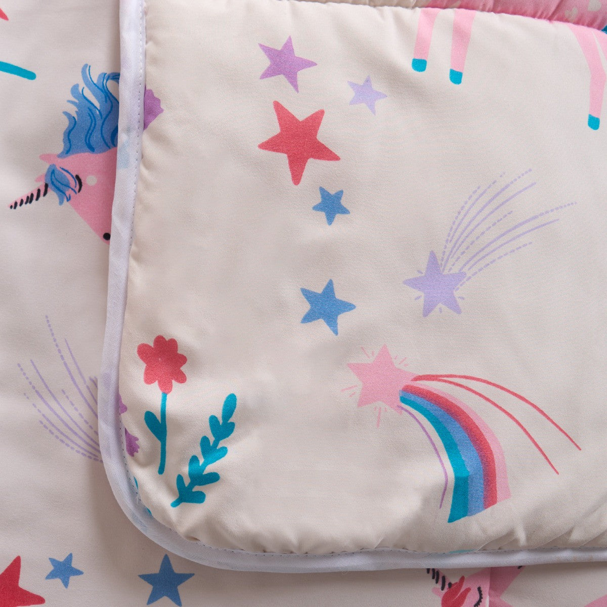 Unicorn Coverless 10.5 Duvet & Pillowcase, Pink - Single 🇬🇧