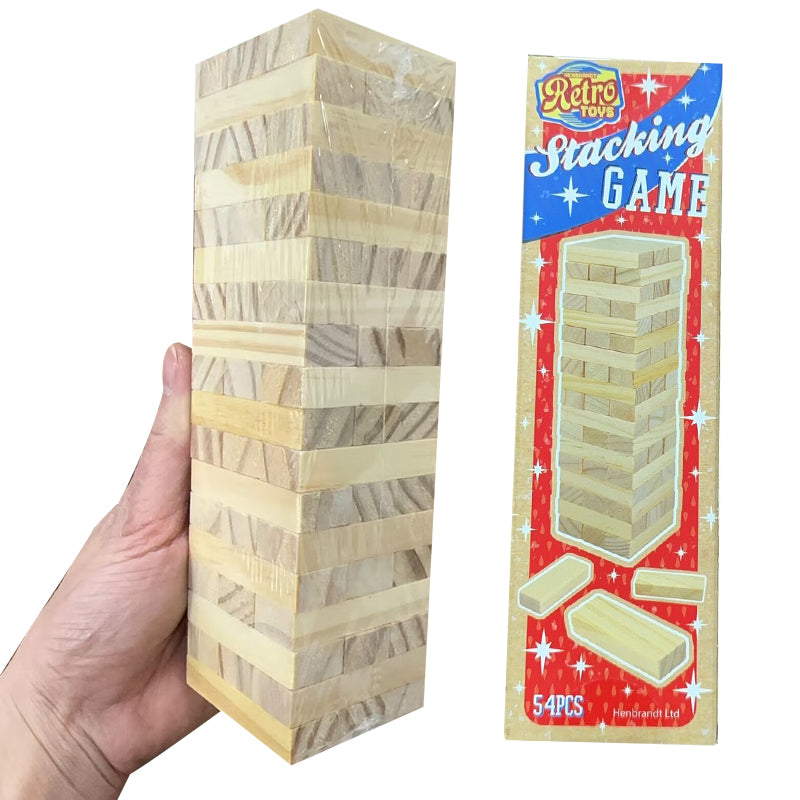 Childrens Toy Towering Hardwood Blocks Jenga Classic Game for kids Families 🇬🇧
