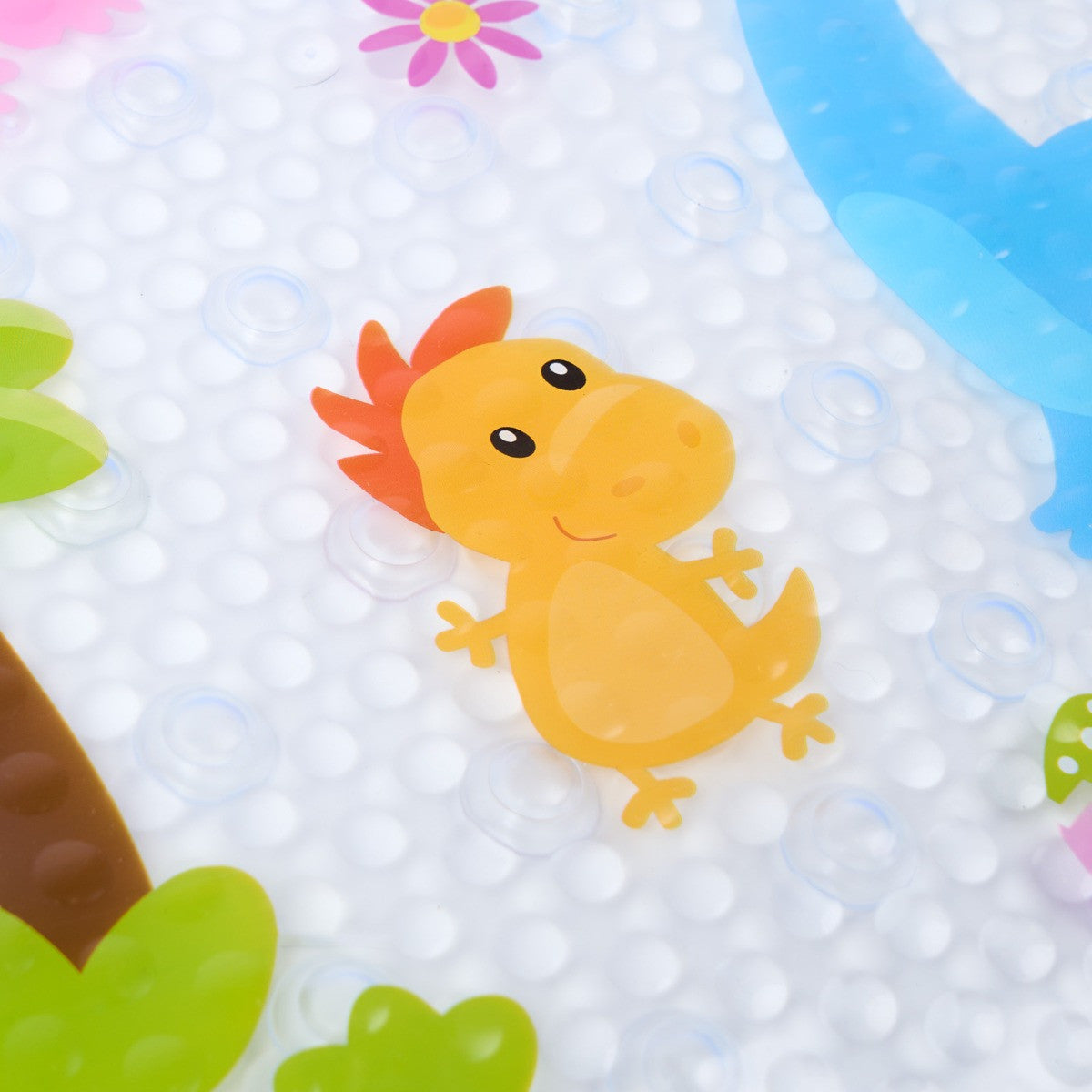 Kids Dino Print PVC Bath Mat - Clear 🇬🇧