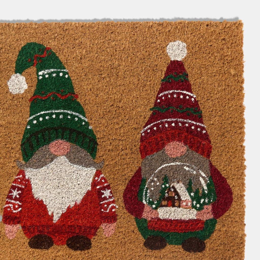 Christmas Gonk Print Coir Mat - Natural 🇬🇧