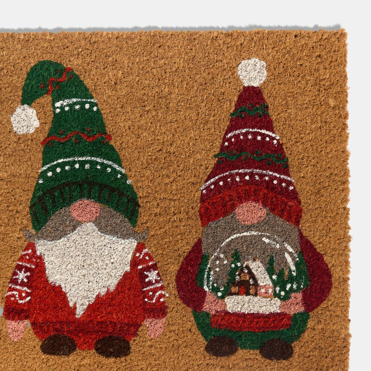 Christmas Gonk Print Coir Mat - Natural 🇬🇧