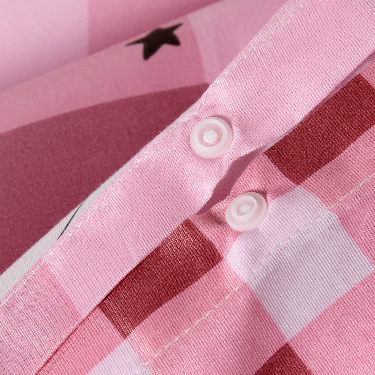 Halloween Gingham Reversible Duvet Cover Set - Pink 🇬🇧