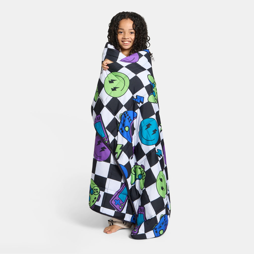 Kids Gaming Checkerboard Print Weighted Blanket, Multi - 3kg 🇬🇧