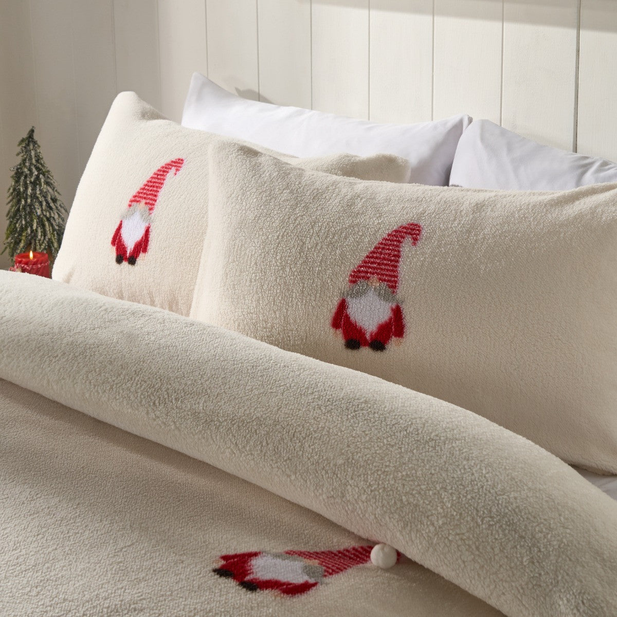 Tufted Gonk Teddy Duvet Cover Set - Cream 🇬🇧