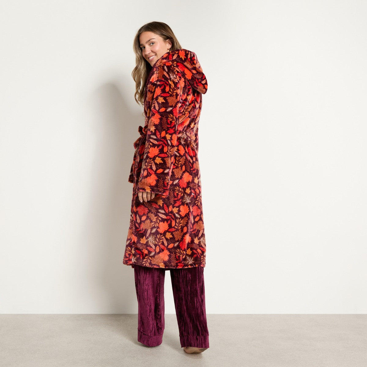 Autumn Leaves Dressing Gown - Multi 🇬🇧