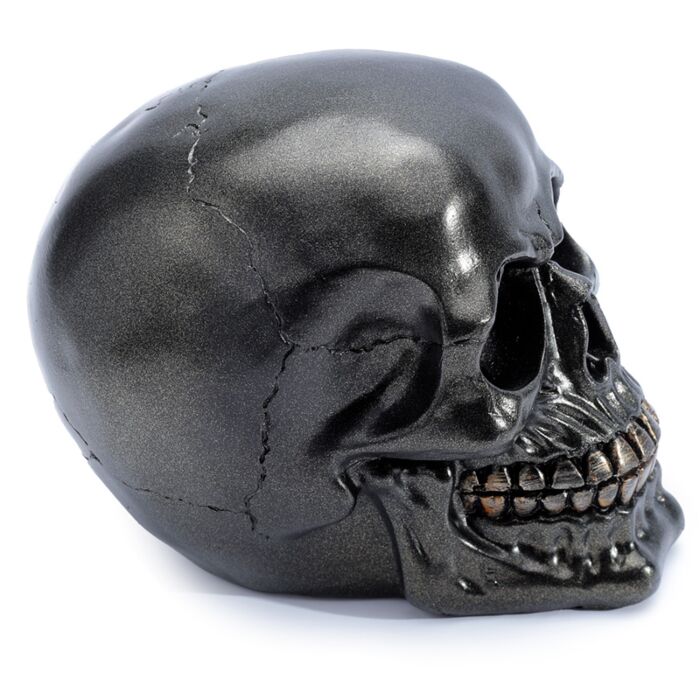 Gothic Metallic Black Skull Ornament 🇬🇧