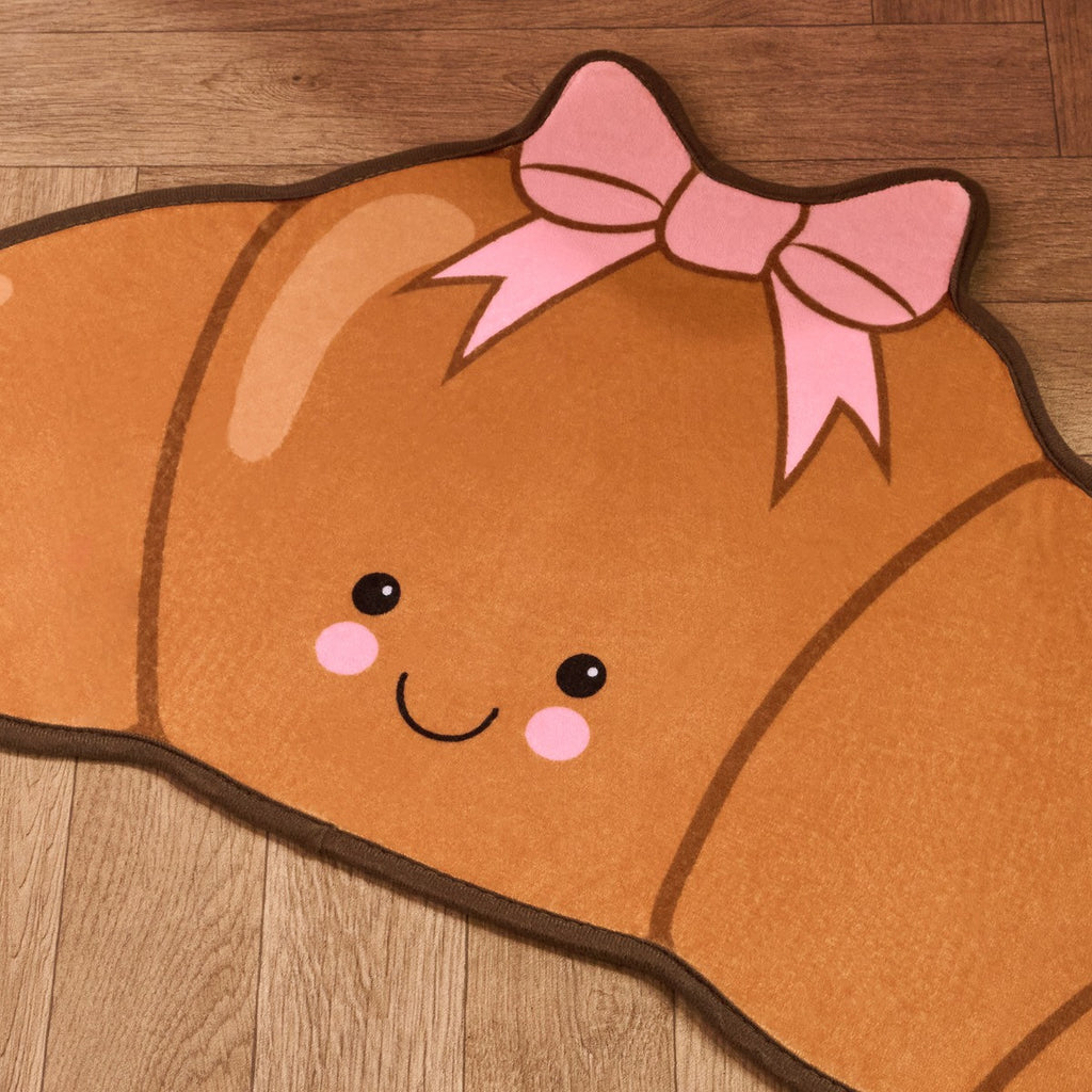 Bow Crossiant Velvet Bath Mat - Brown 🇬🇧