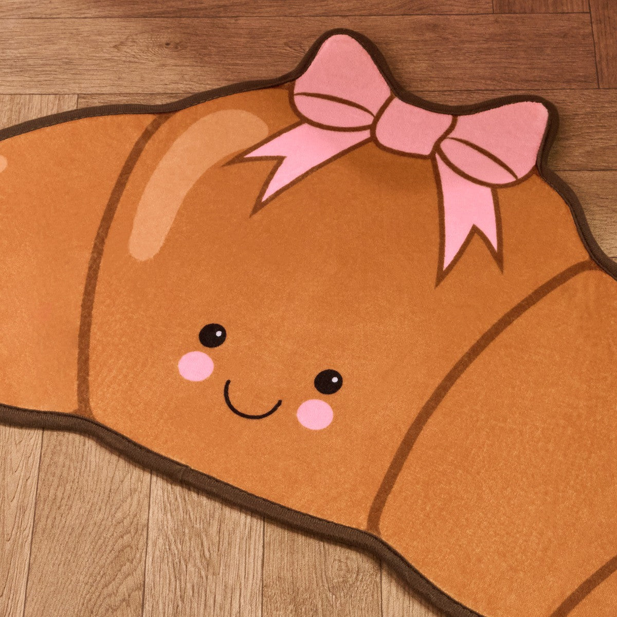 Bow Crossiant Velvet Bath Mat - Brown 🇬🇧
