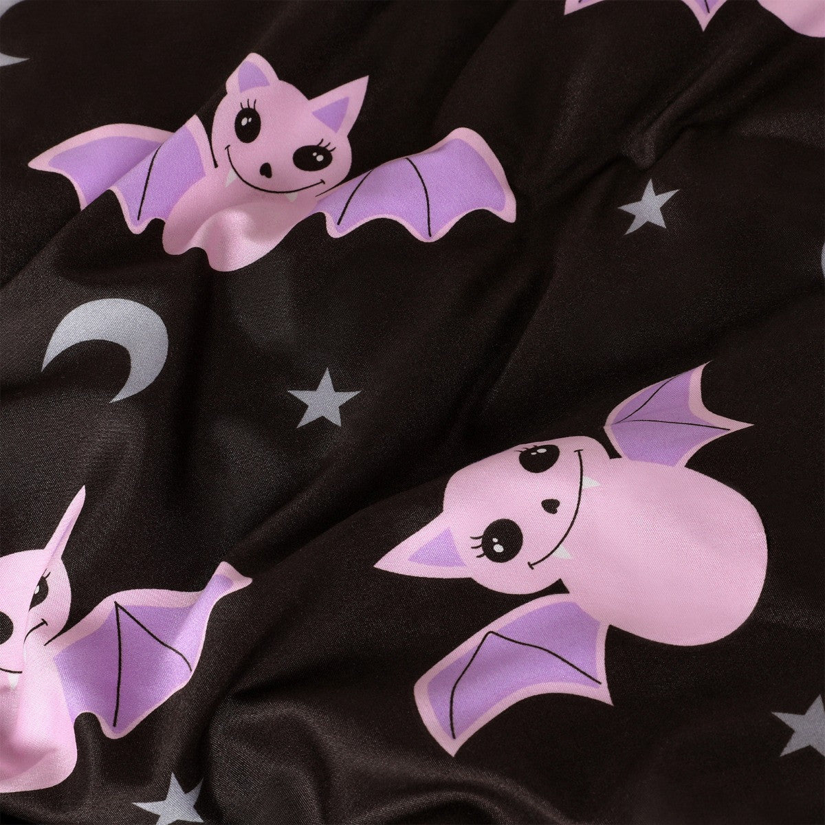 Bat Print Duvet Cover Set - Black 🇬🇧
