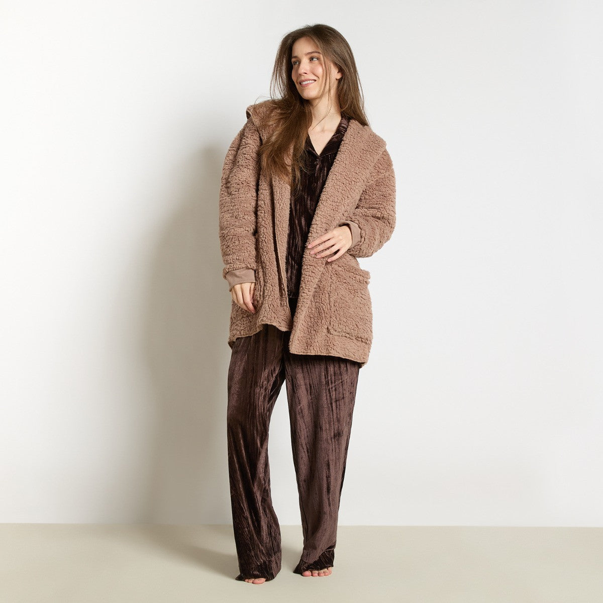 Waterfall Teddy Fleece Cardigan 🇬🇧